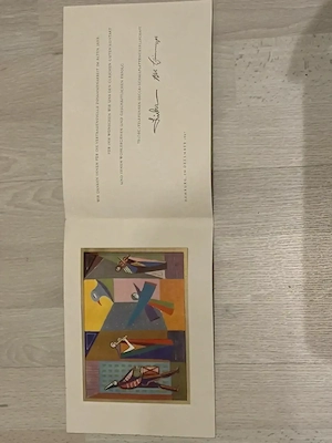 Telefunken Decca Teldec Fachhandel Neujahrskarte Dankeskarte Zusammenarbeit 1957