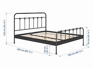IKEA STÄRNÖ Metallbett inkl. LÖNSET Lattenrost
