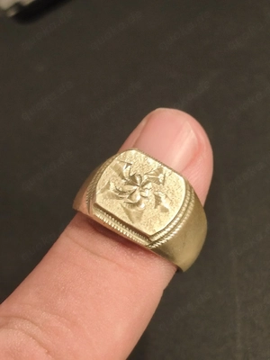 Siegelring Gelbgold graviert punziert signiert ohne Stein