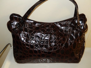 Handtasche Leder Tasche Ledertasche mit Prägung bester Zustand