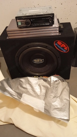 Auto Endstufe, Subwoofer und Receiver, neu.