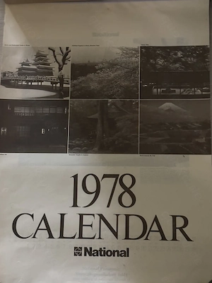 Vintage National Panasonic Werbe Kalender von 1978