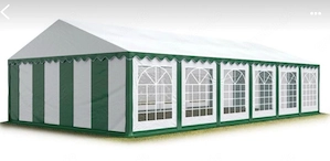 Partyzelt,4mal10m-2m,PVC Plane