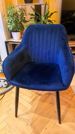 4 dunkelblaue Sessel Top Zustand 