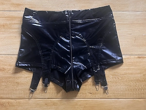 Noir Handmade F325 Glam Wetlook Shorts Slip Strapse Gr XL 42