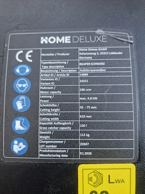 aufsitzrasenmäher home deluxe 