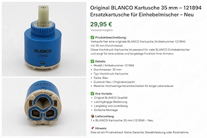 blanco kartusche unbenutzt