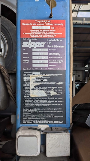 Zippo Hebebühne 3,5 t   funktionstüchtig