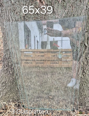 3 Glasplatten 65x39 