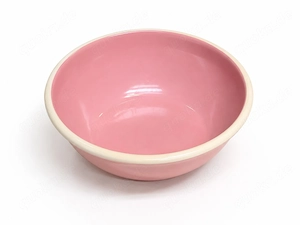 **Lilli s Emaille-Napf in Rosé mit naturweißem Rand   ca. 21 cm**