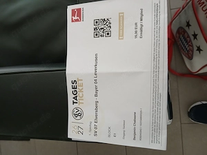 Zum Verkauf steht eine originale Karte für das Spiel am Samstag sv elversberg gegen Leverkusen an