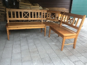 Eckbank aus Massivholz (Fichte) zu verkaufen