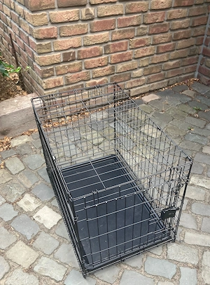 Hundekäfig mit Bodenschale, Einzeltür, L 76 x B 48 x H 56 cm