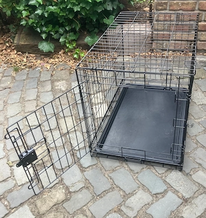 Hundekäfig mit Bodenschale, Einzeltür, L 76 x B 48 x H 56 cm Bild 3