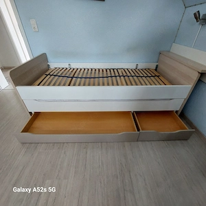 Bett 205x71x96 mit Auzügen für  2 Liegefläche und Schubkästen Bild 6