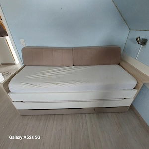 Bett 205x71x96 mit Auzügen für  2 Liegefläche und Schubkästen