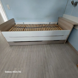 Bett 205x71x96 mit Auzügen für  2 Liegefläche und Schubkästen Bild 5