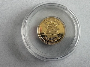 Goldmünze 1g Gold 917   Schulschiff "Deutschland" (PP) mit Zertifikat