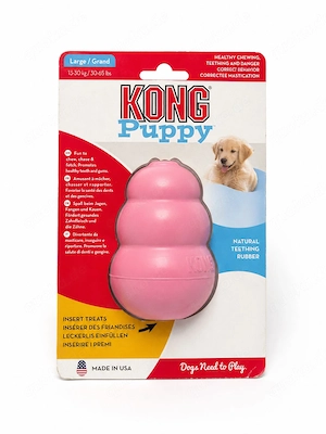 KONG Puppy Natural Teething Rubber   rosa