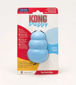 KONG Puppy Natural Teething Rubber   Hellblau