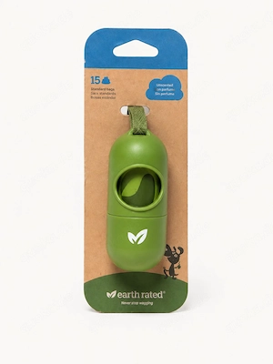 Earth Rated Kotbeutelspender   Grün, inklusive Beutelrolle
