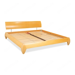 Hülsta Holz Bett Braun 180x200 cm Massivholz mit zwei Nachtischen 