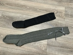 Dunkelgraue Overknee -Strümpfe   2 Paar   NEU & ungetragen
