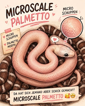 Kornnatter NEU Nachzuchten 2026 Palmetto Microscaleless Microscale Scaleless Pewter Pied Piedside 
