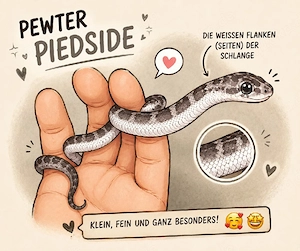 Kornnattern Pewter Pied Piedside 