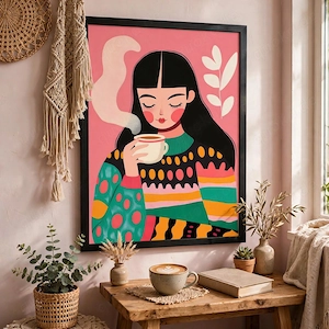 **Süßes Mädchen   Gerahmtes Fine-Art-Poster | 13   18 cm (5   7")**
