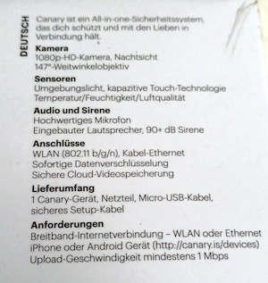  Überwachungskamera Canary Pro All-in-One WLAN Indoor in OVP  Bild 5