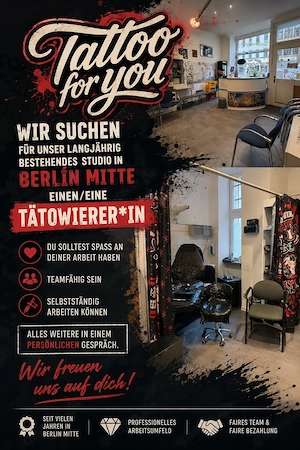 Studio sucht einen*e Tätowierer*in 
