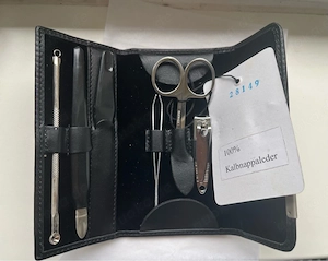 Nagelpflege Set NEU+OVP Etui aus Kalbsleder