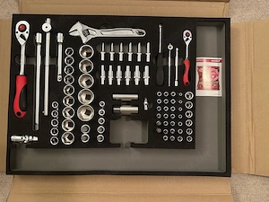 Gedore Steckschlüssel-Satz 1 4" + 1 2" in CT-Modul 84-teilig R22350000