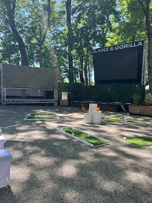 Minigolf Set für Hochzeiten   Feiern inkl. Bahnen, Schläger und Bälle