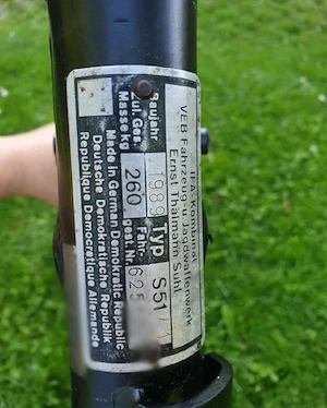 Rahmen Simson S51 Comfort KBA 60 Km gebraucht zu verkaufen 
