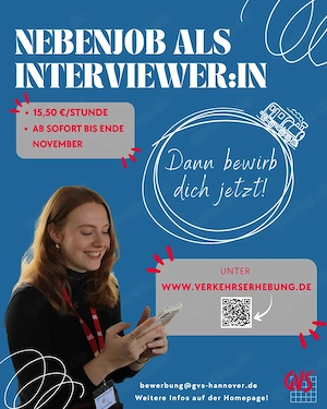Interviewer*in für Fahrgastbefragung -zählungen in Zügen in Niedersachsen