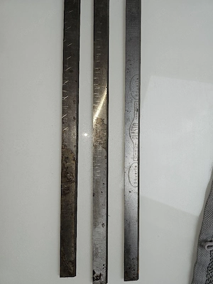 3 Hobelmesser länge 41 cm.