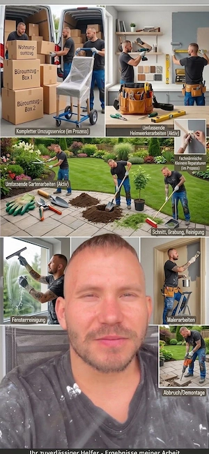 Zuverlässiger Helfer bei Umzug, Haushalt & Garten 