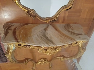Großer Wandspiegel mit Konsole   französischer Stilmöbel-Stil Bild 3