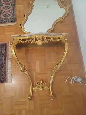 Großer Wandspiegel mit Konsole   französischer Stilmöbel-Stil Bild 4