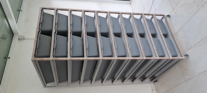 AluRacks FB40   2 Schubladen breit   10 Levels inkl. Heatpanels   Reptilienrack