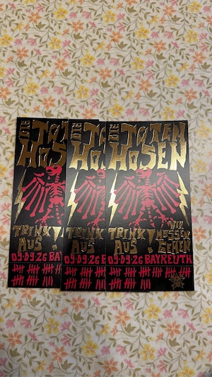 3 Tickets Toten Hosen in Bayreuth