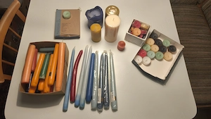großes Kerzen-Konvolut, viele verschiedene Kerzen & Farben