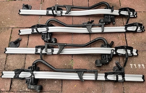 4x Thule ProRide 591 Fahrradträger Dach |abschließbar + Schlüssel