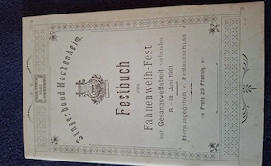 Festbuch Fahnenweihe 1901 Sängerbund