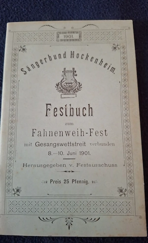 Festbuch Fahnenweihe 1901 Sängerbund