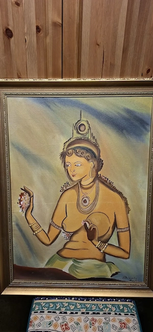 Gemälde Sigiriya freska  Kubistisch Bild 4
