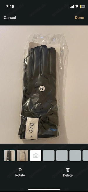 Damen Schwarz Lederhandschuhe Neu und unbenutzt (G-M)