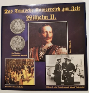 Original-Münzsatz des Deutschen Kaiserreichs mit 2 Münzen aus 900er Silber
